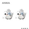 Studörhängen Anka Elephant Crystal Jewelry for Woman Design Crystals från Österrike 137196 Drop Leverans örhänge OTZBF