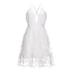 Summer Sundr Blanc Floral Broderie Mesh Dentelle Sexy Backl Beach Dr Vêtements pour femmes 2022 Nouvelle arrivée Fi 34nT #