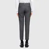 Męskie garnitury mody Suit Pants Men Silm-Fit Casual Spodni Klasyczne szary 4-barowy paski Slim Business Formalne wełnę