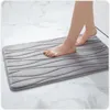 Bath Mats Wavy Stripe Memory Sponge Floor Mat Bathroom Absorbent Rug Home Toilet Door Carpet Wholesale