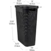 Tvättpåsar Wicker Design Dirty Basket 40l Slim Hamper Plastlock 18 "L X 10.4" W 23.5 "H KLÄDER ARGANISER KASKETER STAGNING