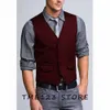 men's Serge Casual Busin Collar Single Breasted Vest Formal Wear Suit Best Gothic Chaleco Wang Steampunk Male Vests d2pY#