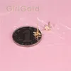 Goldtutu 14k قرط الذهب الصلب للنساء فريدة من الكريستال اللطيفات البسيطة البسيطة حلق الحد الأدنى من العروس هدية الزفاف KJ151 240313