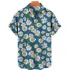 Męskie koszule letnie koszulka Man Hawaiian Beach 3D Wzór SPOŁECZNY SPOŁECZNY PLUS SIM SLIM FITE OFFICE RETRO WAKACJE KRÓTKOWE