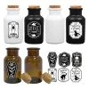 Burkar 6st Halloween Apothecary Potion Bottle Glass Bottles Miniature Potion Bottle Mini Cork Glass Inals Mini Wishing Drifting Bottle