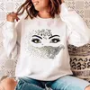 Women's Hoodies Sweatshirts Woman O-neck Ladies Lashes Eyelashes Casual Clothing Pullovers Spring Autumn Winter Womens Female 24328