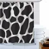 Rideaux de douche mode léopard imprimé motif de peau animale rideau 12 tissu polyester de crochet 3D salle de bain étanche