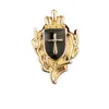 Brooches High Quality Man's Zinc Alloy Cross Brooch Business Casual Banquet Collar Shirt Buckle Suit Badge Pin