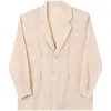 Homens Stripe Fold Butted Solto Camisa Casual Estilo Terno Fino Blazer Jaqueta Masculina Vintage Japão Coreano Streetwear Fi Terno Casaco I0PN #