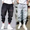 2023 Spring New Jeans Men Streetwear Fi Denim Harem Men's Jeans Pants Elastic midje Jogging Pants Men i5bh#