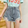 Feynzz Fi New Summer Femmes Taille Haute Butt Wigh Leg Jeans Shorts Casual Femme Loose Fit Bleu Denim Shorts b8MB #