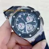 Swiss AP Armbanduhr Royal Oak Offshore Serie 26420SO Präzisionsstahl-Keramik-Ringrückseite Transparenter Chronograph Herrenmode Freizeit Business Sportmaschine