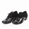 ダンスシューズDileechi Men's Crocodile Print Pu Latin Modern Adult Ballroom Dancing Square Friendship Party Shoe