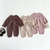 衣類セットプリンセスベビーガールズニットカーディガンコットンキッズセーターパンツ幼児の女の子のアウターウェア