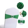 Sashes 10/100pcs Elastic Chair Knot Stretch Band Country Wedding Decoration Sashes Back Cover Mariage Hotel Home Seat Ribbon