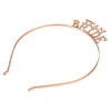 Dekoracja imprezowa Rose Gold Team Bride to Alloy Headband Wedding Bridal Shower Hen Night Easter