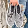 Scarpe casual 2024 Autunno Donna Piatta PU Tela Gladiatore Designer di lusso Zeppa Ladies Beach Office Party Sneakers