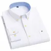 2023 القميص الاجتماعي الجديد للرجال lg sleeve pure cott oxford رقيقة ناعمة ناعمة بلود ملابس رسمية من الذكور قميص كبير الحجم 6xl n2xp#