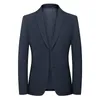 Britse Stijl Vintage Effen Blazer Mannen Casual Slim Fit Jasje Single Butt Busin Sociale Blazer Plus Size 3XL hombre K1Fz #