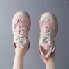 Scarpe casual Scarpe da ginnastica da donna Piattaforma con lacci Sport Comoda scarpa sportiva vulcanizzata traspirante per esterno da donna