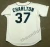 Mäns 1982-2001: s Seattle Adrian Beltre Brett Boone Ken Griffey Felix Hernandez Gaylord Perry Norm Charlton Floyd Bannister Throwback Baseball Jersey S-5XL