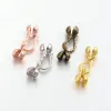 Componenti 100set Flower Hook Brass Hook Shook Clasps Connettore senza cadmio per i gioielli fai -da -te che producono accessori per orecchini per cravatta portachiavi