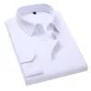 Camisas masculinas de manga lg primavera outono novo busin casual lapela butts camisas formais preto branco azul rosa z555 #