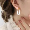 Boucles d'oreilles créoles en acier inoxydable pour femmes, bijoux à la mode, goutte à goutte d'huile, cadeaux, vente en gros