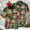 Camicia Hawaii da uomo di Natale Manica corta Capodanno Natale Stampa 3D Top Babbo Natale Party Beachwear Cam Vacati Apparel S6g3 #