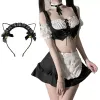 Erwachsene Frau Cosplay Anime Maid Kostüm Erotische Uniform Kawaii Dessous Japanische Hot Outfit Mädchen Extreme Minirock Split Kostüm M4cs #