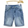 2023 marca de verão estiramento fino bermuda masculina cott denim jeans homens na altura do joelho macio ropa hombre shorts z6sz #