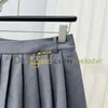 Fashion Designer Shorts Skirts for Women Summer Pleated A Line Dress Metal Letter Mini Skirts Classic Irregular Sexy Dress