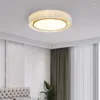 Plafonniers Style nordique minimaliste chambre lampe à LED Art tissu blanc rond salon étude luminaire suspendu