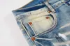 Summer Hole Jeans Designer Brodery Tandting Ripped for Trend Brand Vintage Pant Casual Casual Solid Classic Straight Jean pour Male Motorcycle Pant Mens Rock Revival