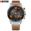 CURREN 8287 Fashion Casual Quartz Men's Date Week Personalized Belt Watch