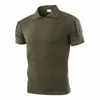 novo Outdoor Cam Combat Tactical Camoue T-Shirt Uniforme Militar Tops Estudantes Treinamento do Exército Camisa de Manga Curta Azul Marinho T33f #