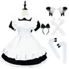 Klasik hizmetçi anime cosplay kostüm siyah beyaz artı beden apr hizmetçi kedi kızı kawaii japon kıyafetler parti prens lolita dr c8sg#