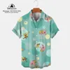 2023 Summer New Harajuku Casual Shirt Cute Spgebob Anime Street