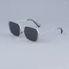 Sunglasses Square Textured Men's KUB Heavey Metal Designer Women Vintage Double Circle Shades UV400 Pilot Outdoor