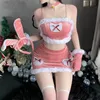 Kerst Sexy Lingerie Set Rollenspel Bunny Girl Kostuum Konijn Cosplay Dr Sexy Meid Uniform Nachtkleding Top + Rok Kerstman pak L0uj #