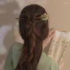 ヘアクリップバレットキャメリアウッドヘアピンスティックヴィンテージ中国の女性アクセサリージュエリードロップデリバリーヘアジュエルリーotki7