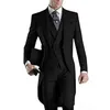 custom Made White/black/grey/burdy Tailcoat Men Party Prom Groomsmen Suits For Wedding Tuxedos Jacket+pants+vest G1qV#