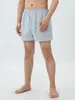 Shorts masculinos lounge para mulheres e homens cor sólida fenda lateral confortável cintura elástica dormir calças curtas na moda