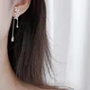 Dangle Chandelier Earrings 2024 Fashion Korean Hanging Women Long Tassel Drop For Bohemian Zircon Jewelry Gift Delivery Otx8J
