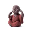 Rzeźby ceramiczna statua Buddha herbata pet piasek mnich mnich dekoracja dekoracja buddyjskiego mniatu miniatur