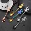 Coffee Scoops 2/3/8PCS Cartoon Easy To Clean Multipurpose Smooth Top-rated Adorable -selling Versatile Small Spoon Unique Cute