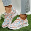 Casual Shoes Women Sneakers Fashion Round Toe Lace Up Canvas Thick Bottom Walking Outdoor Comfortable Mesh Breathable Tennis Shoe
