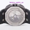 Iconic AP Wristwatch Royal Oak Offshore 26400AU Mens Watch Black Ceramic Ring Forged Carbon Automatic Machinery Swiss Sports Watch World Famous Watch