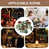 Decorative Flowers Pillar Candle Wreath Artificial Eucalyptus Leaves Ring With Red Heart Reusable Mini For Seasonal Candles Wedding