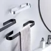 Ganchos para baño, toallero Simple montado en la pared, barra de ala ancha, organizador de almacenamiento de aluminio grueso, estante, accesorios de baño